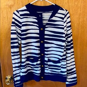 Blue and White Stripped Cardigan